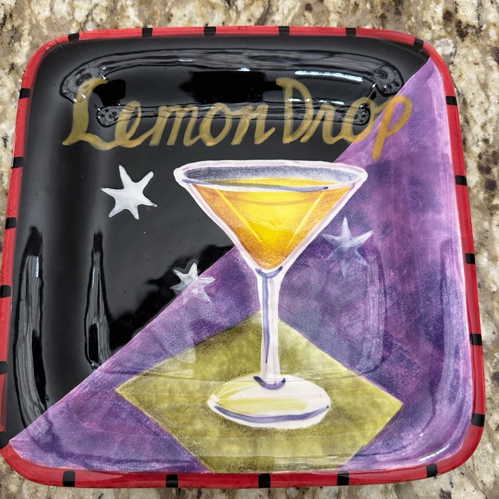 Cocktail Square Plate SET OF 4